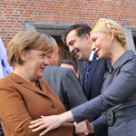 Angela Merkel und Julia Timoschenko